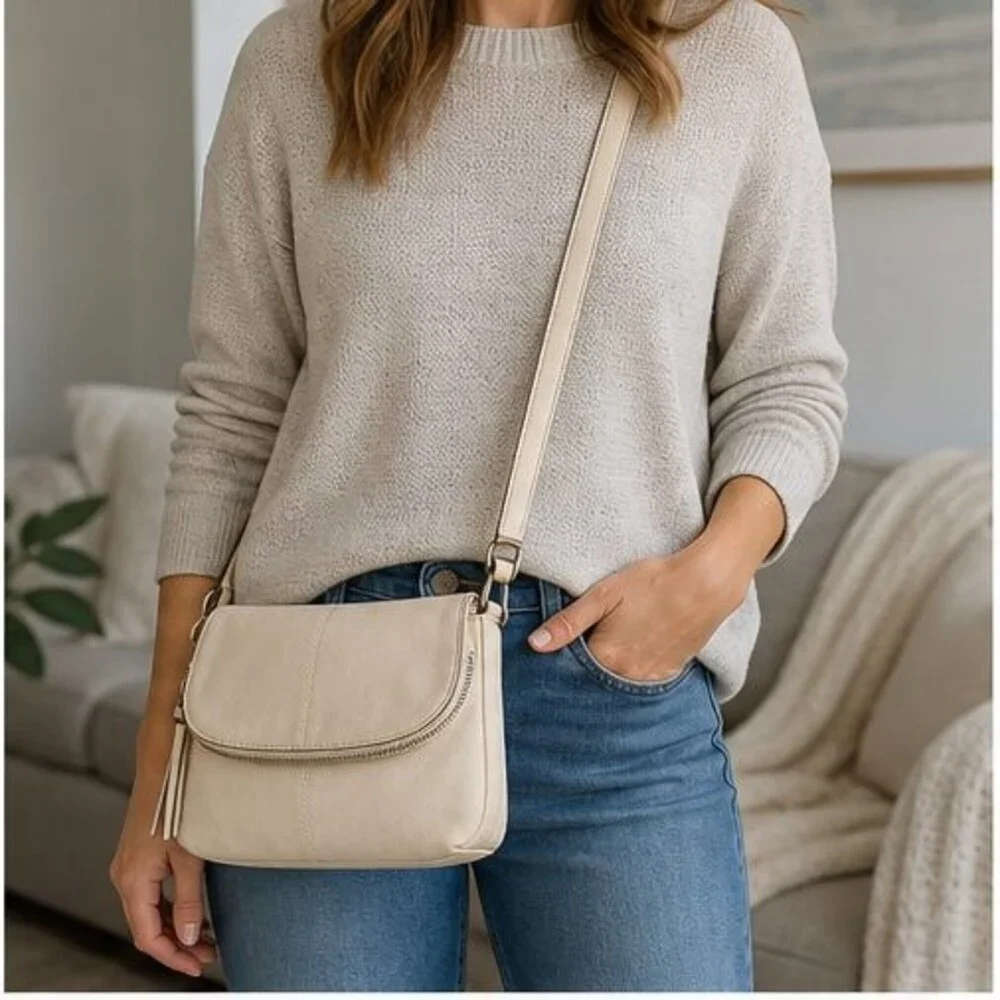 Stone Nylon Crossbody Bag